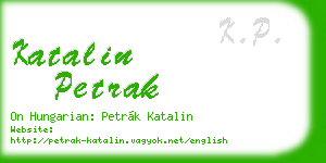 katalin petrak business card